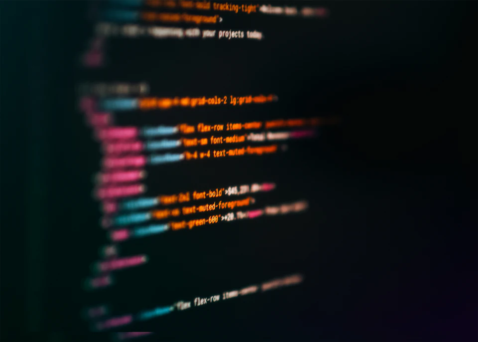 Computer screen displaying lines of code